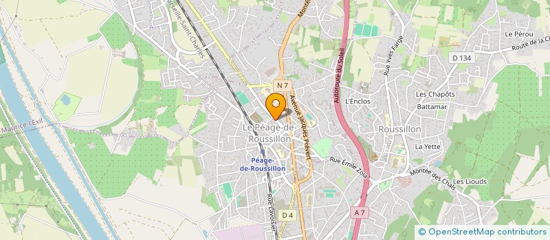 localisation de l'entreprise MADAME MARIE PERRET  LE PEAGE-DE-ROUSSILLON