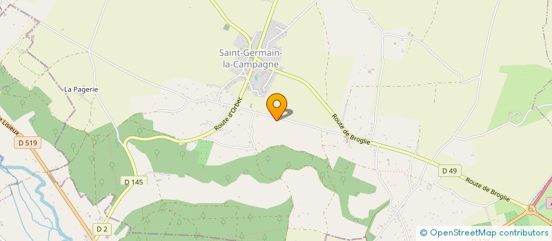 localisation de l'entreprise MADAME MARIE PERRINE  ST GERMAIN LA CAMPAGNE