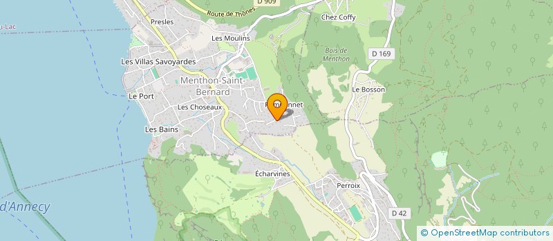 localisation de l'entreprise MADAME MARIE PERRISSIN-FABERT  MENTHON-SAINT-BERNARD