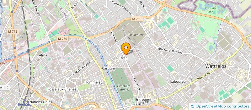 localisation de l'entreprise MADAME MARIE PETRALIA  ROUBAIX