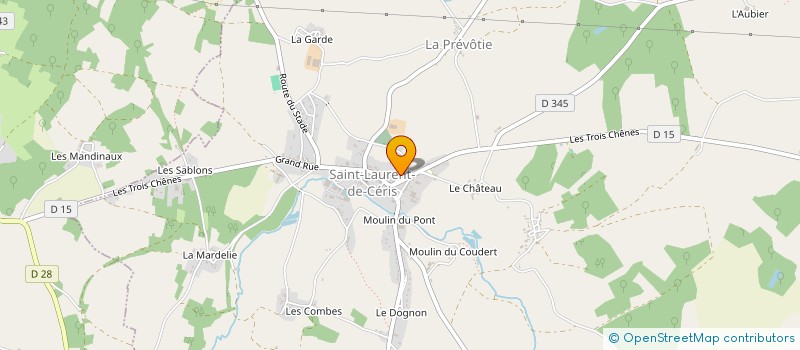 localisation de l'entreprise MADAME MARIE PEYRAUD à SAINT-LAURENT-DE-CERIS