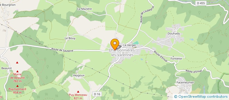 localisation de l'entreprise MADAME MARIE PEYRONNET  CHARBONNIERES-LES-VARENNES