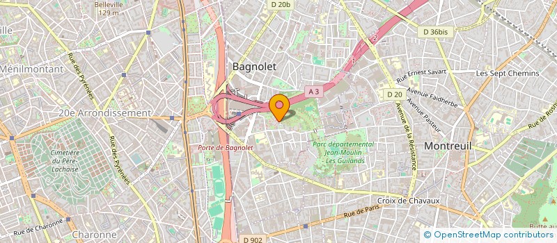 localisation de l'entreprise MADAME MARIE PHILIPPE à BAGNOLET