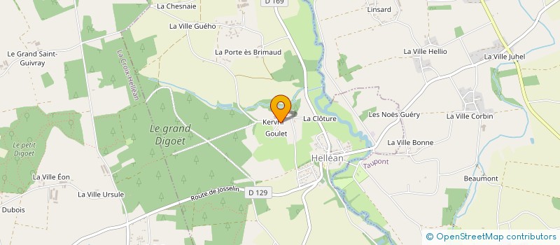 localisation de l'entreprise MADAME MARIE-PIERRE DERVAL  JOSSELIN