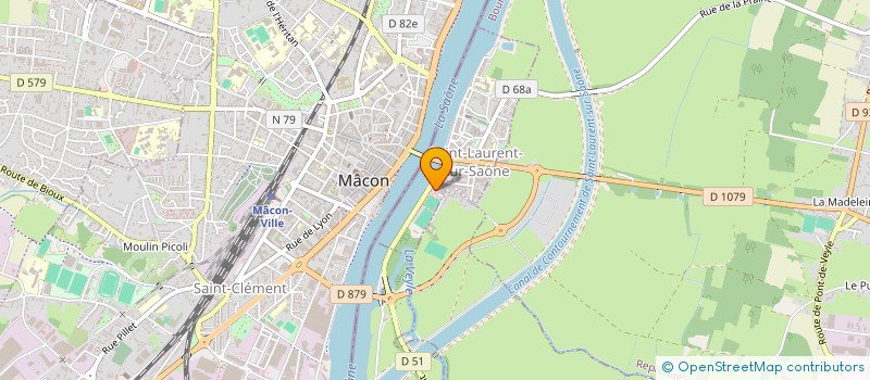 localisation de l'entreprise MADAME MARIE PIERRE HOARAU  SAINT-LAURENT-SUR-SAONE