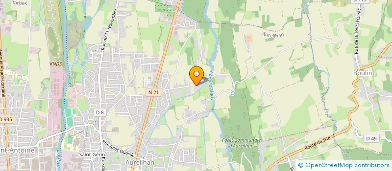 localisation de l'entreprise MADAME MARIE PIERRE MOULIE  AUREILHAN