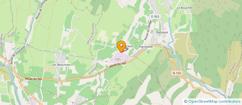 localisation de l'entreprise MADAME MARIE PINATTON  LE TEIL