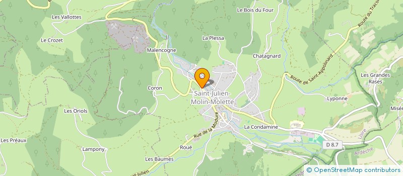 localisation de l'entreprise MADAME MARIE PIROUD  SAINT-JULIEN-MOLIN-MOLETTE