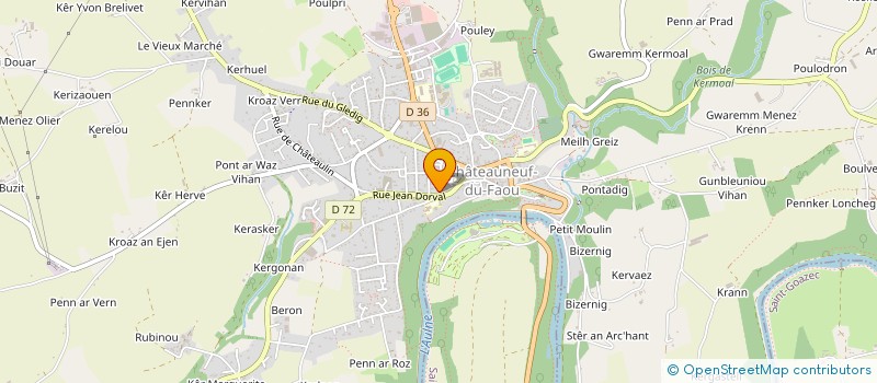 localisation de l'entreprise MADAME MARIE PLUSQUELLEC  CHATEAUNEUF-DU-FAOU