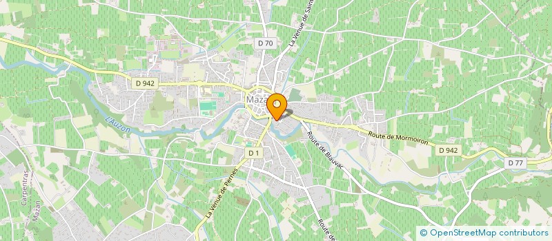 localisation de l'entreprise MADAME MARIE POITOUT  MAZAN