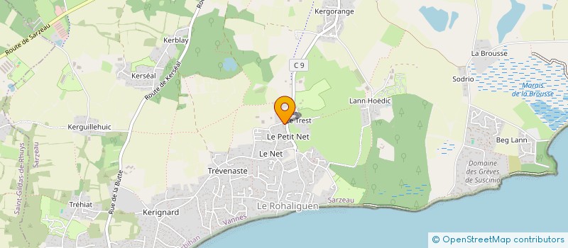 localisation de l'entreprise MADAME MARIE POTEL  SARZEAU