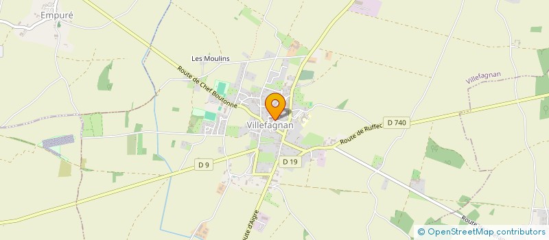localisation de l'entreprise MADAME MARIE QUERON à VILLEFAGNAN
