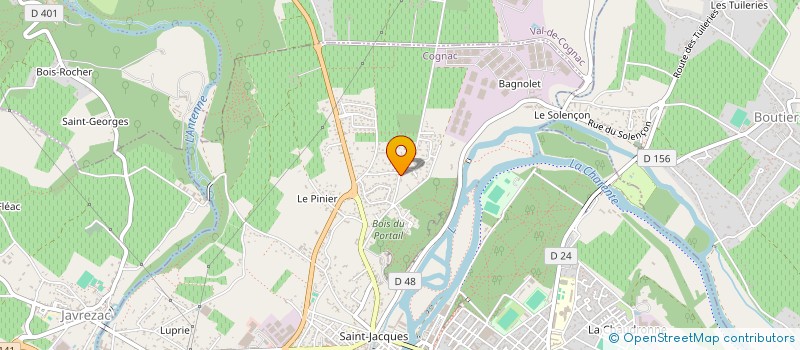 localisation de l'entreprise MADAME MARIE QUERON à COGNAC
