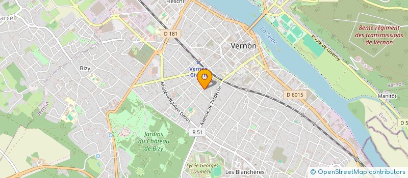 localisation de l'entreprise MADAME MARIE RACHELLE KODJANE  VERNON