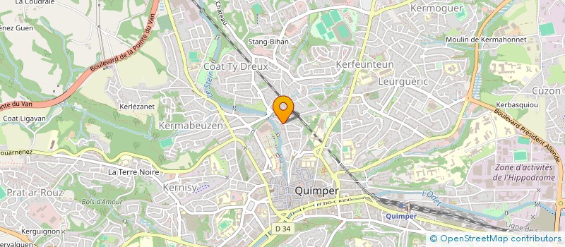 localisation de l'entreprise MADAME MARIE RACLET à QUIMPER