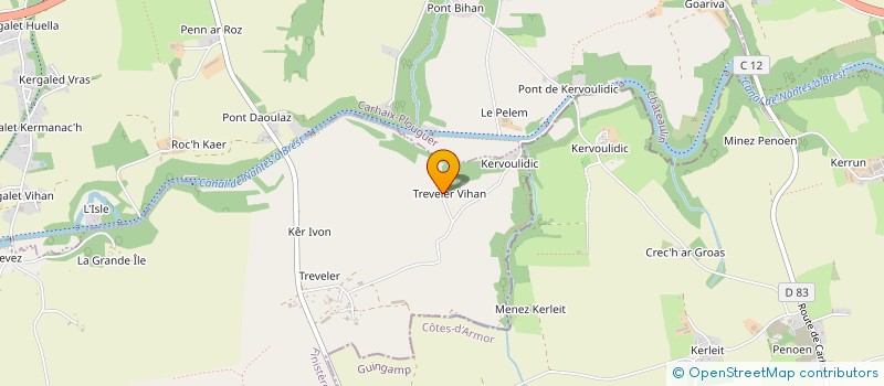 localisation de l'entreprise MADAME MARIE RAOUL à MOTREFF
