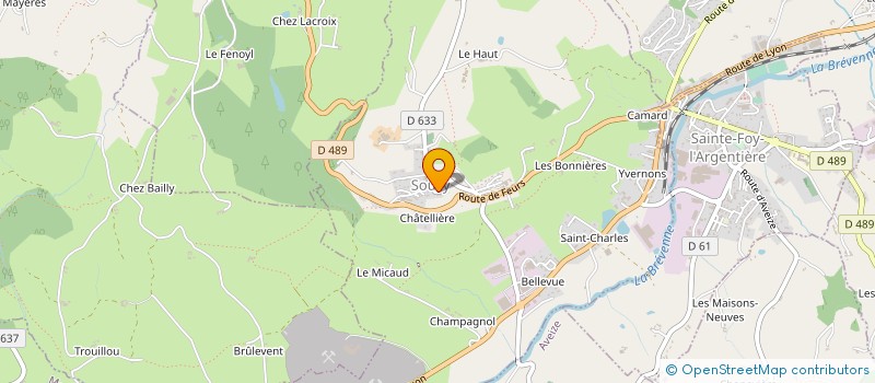 localisation de l'entreprise MADAME MARIE REIGNIR  SAINTE-FOY-L ARGENTIERE