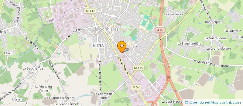 localisation de l'entreprise MADAME MARIE RENAUD  LES SORINIERES