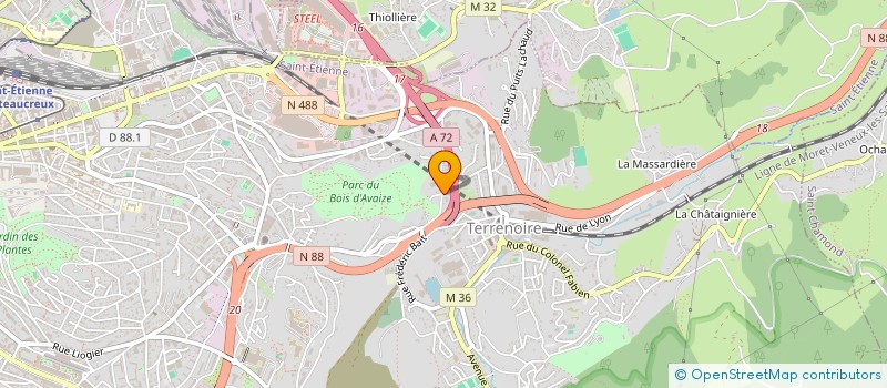 localisation de l'entreprise MADAME MARIE REYMOND  SAINT-ETIENNE