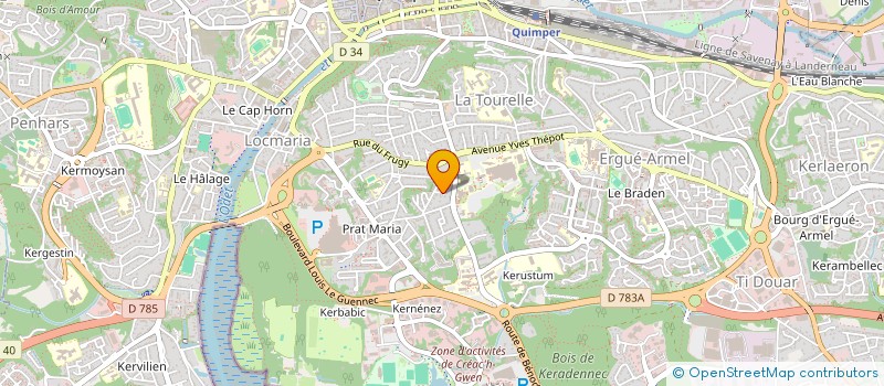 localisation de l'entreprise MADAME MARIE RIZCALLAH à QUIMPER