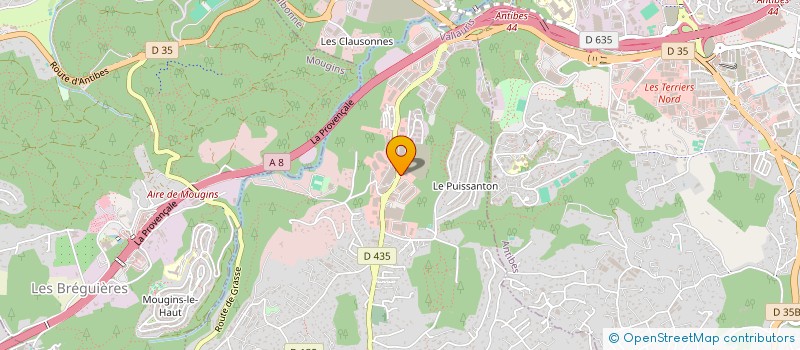 localisation de l'entreprise MADAME MARIE RIZZO  VALLAURIS