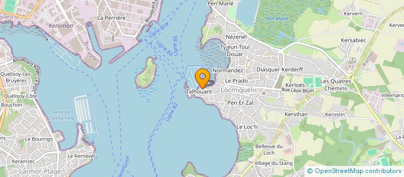 localisation de l'entreprise MADAME MARIE ROPERT  LOCMIQUELIC