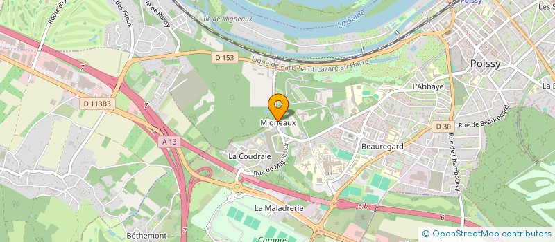 localisation de l'entreprise MADAME MARIE ROSALIE FABRY  POISSY