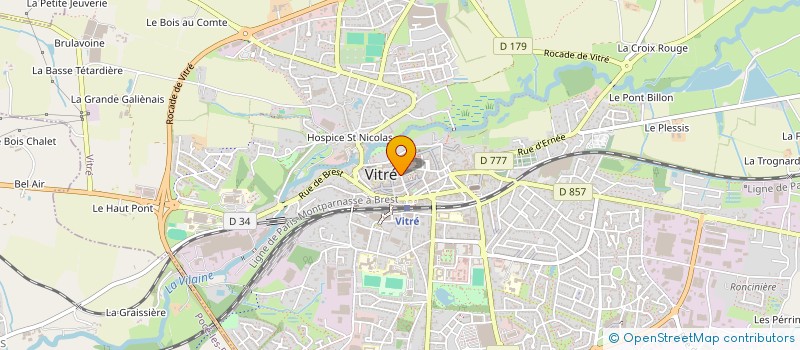 localisation de l'entreprise MADAME MARIE-ROSALIE GENIN  VITRE