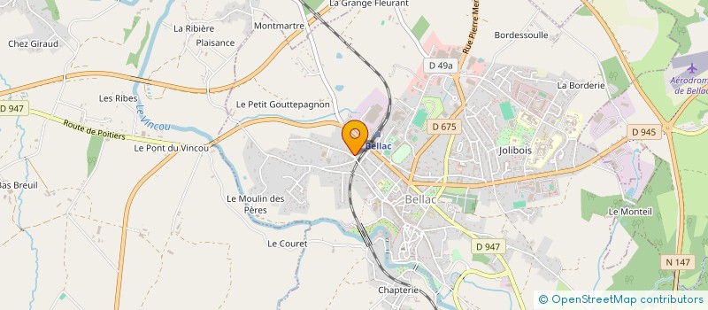 localisation de l'entreprise MADAME MARIE ROSE LADEGAILLERIE  BELLAC