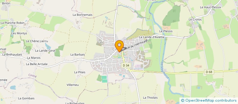 localisation de l'entreprise MADAME MARIE ROSELYNE MEHEUT  CINTRE