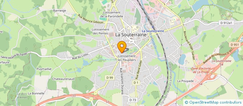 localisation de l'entreprise MADAME MARIE ROUBINET à LA SOUTERRAINE