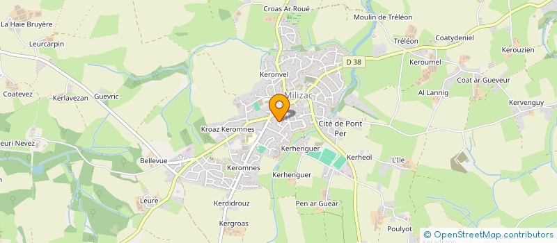 localisation de l'entreprise MADAME MARIE ROUDAUT  MILIZAC-GUIPRONVEL