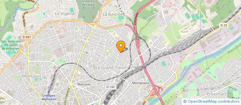 localisation de l'entreprise MADAME MARIE ROUSSET à LIMOGES