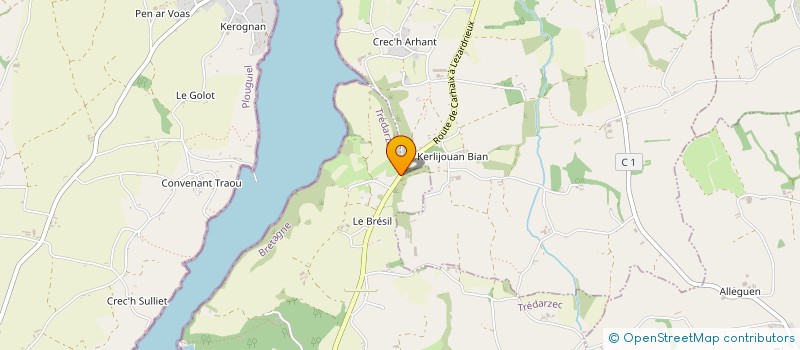 localisation de l'entreprise MADAME MARIE SAINT JALMES  TREDARZEC