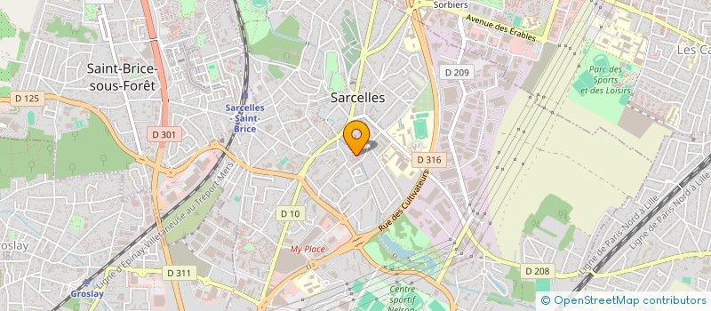 localisation de l'entreprise MADAME MARIE SALDA  SARCELLES