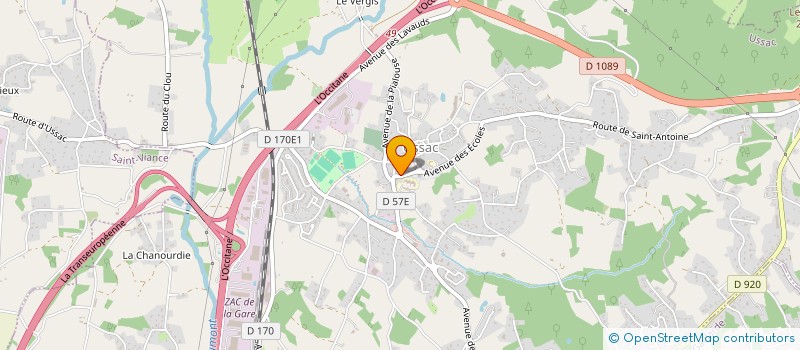 localisation de l'entreprise MADAME MARIE SALES  USSAC