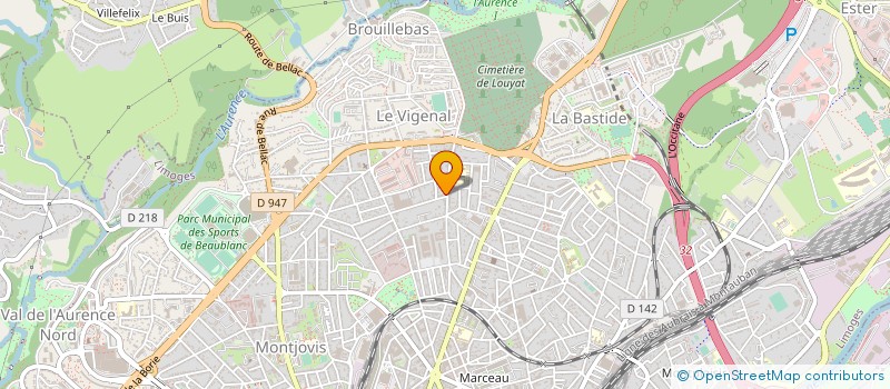 localisation de l'entreprise MADAME MARIE SAUNIER à LIMOGES