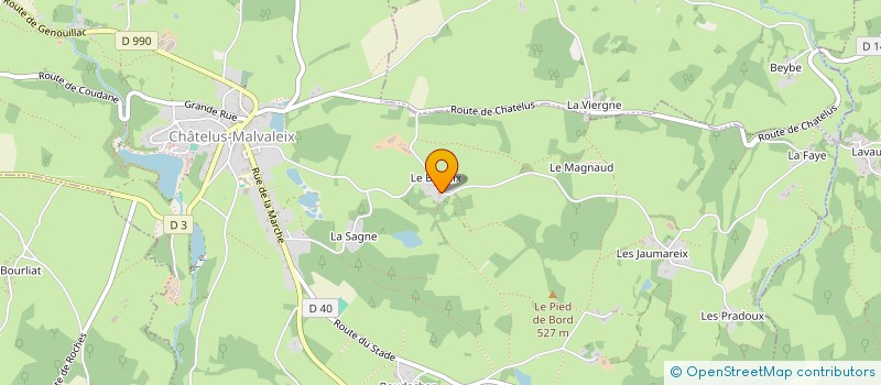 localisation de l'entreprise MADAME MARIE SEGOLENE PILLARD  CHATELUS-MALVALEIX