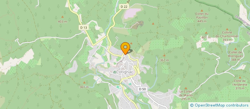 localisation de l'entreprise MADAME MARIE SELVEZ à COTIGNAC