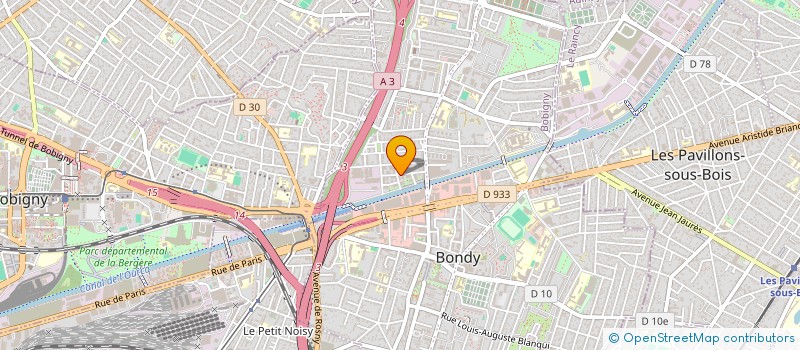 localisation de l'entreprise MADAME MARIE SENGHOR  BONDY