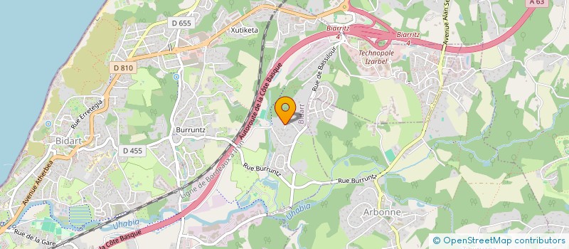 localisation de l'entreprise MADAME MARIE SOLITUDE GARATEA  BIDART