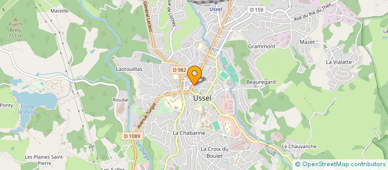 localisation de l'entreprise MADAME MARIE SOULET à USSEL