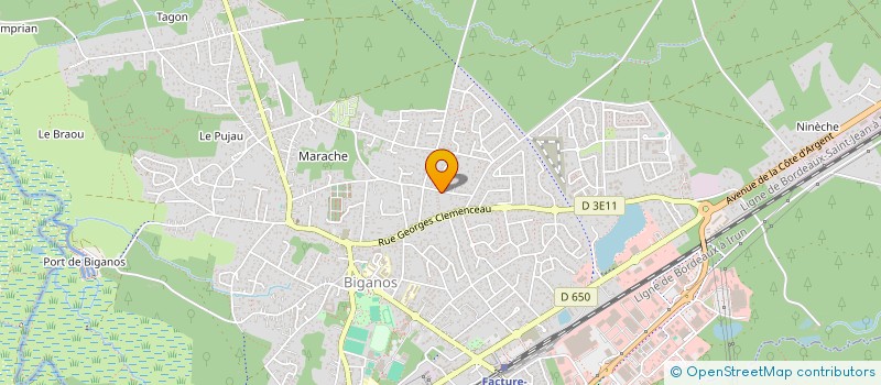 localisation de l'entreprise MADAME MARIE SUBRA  BIGANOS