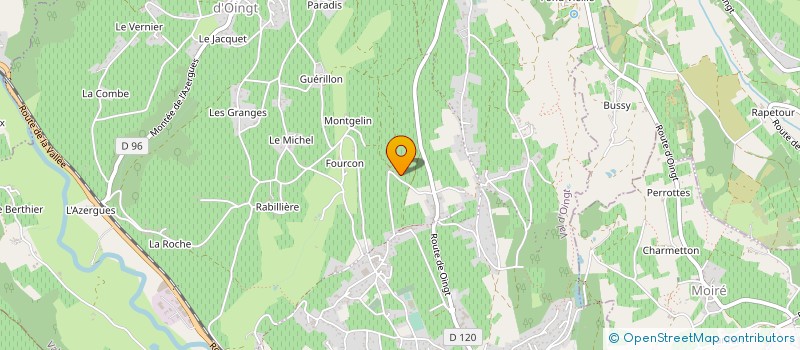 localisation de l'entreprise MADAME MARIE SUBRIN  VAL D'OINGT