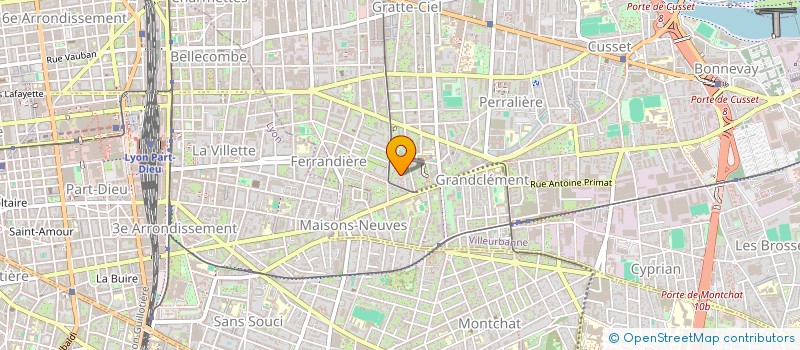 localisation de l'entreprise MADAME MARIE SYLVIE VITRY  VILLEURBANNE