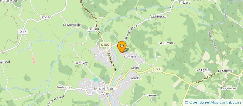 localisation de l'entreprise MADAME MARIE TETE  MAZET-SAINT-VOY