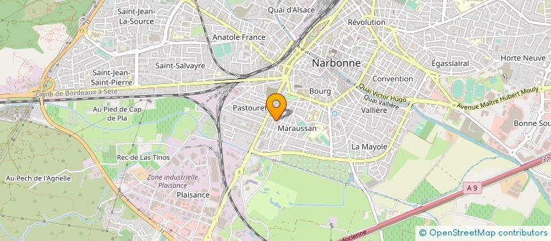 localisation de l'entreprise MADAME MARIE-THERES WERNER  NARBONNE