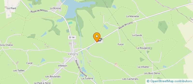 localisation de l'entreprise MADAME MARIE THERESE AUROUX  VALIGNY