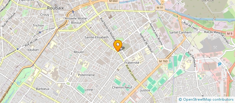 localisation de l'entreprise MADAME MARIE-THERESE BAAS  ROUBAIX