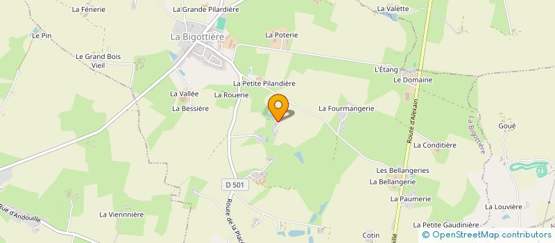 localisation de l'entreprise MADAME MARIE-THERESE BACHELOT à LA BIGOTTIERE